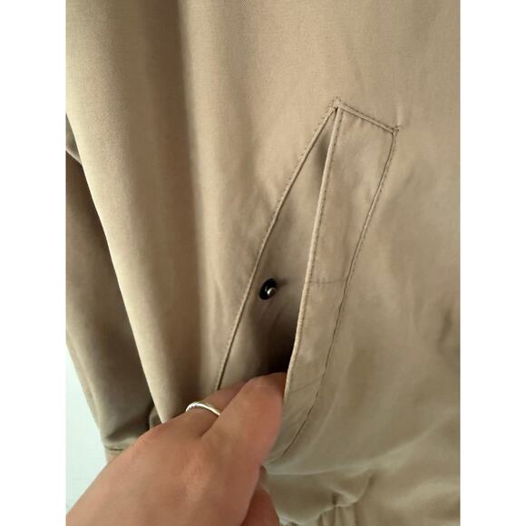 Peter Millar Beige 80s Dad/Bomber/Golf Lightweight Collar Full Zip Jacket-Medium - Picture 5 of 8